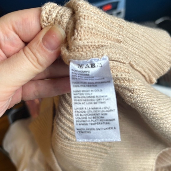 NWY Brochue Walker fur sleeves sweater - Picture 6 of 7